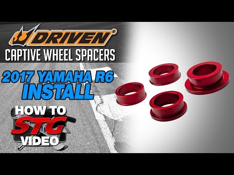 Driven 2017 Yamaha R6 Captive Wheel Spacers Install | Sportbiketrackgear.com