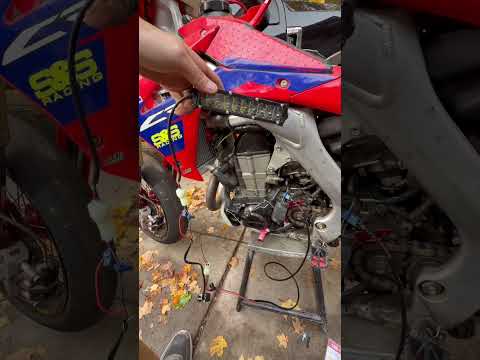 Crf450r headlight and tail light install diy street legal supermoto #honda #crf450r #dirtbike