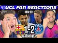 UCL FAN REACTIONS PSG STUN Barcelona With LAST MINUTE WINNER Ramos Breaks Hearts