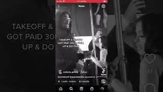 TAKEOFF &amp; QUAVO GOT PAID 30k to PULL UP &amp; DO THIS #shorts #takeoff #quavo #migos