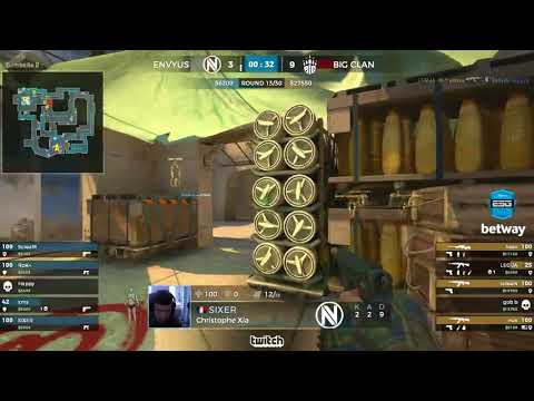 EnVyUs vs BIG. RPK quad kill to steal the round Mirage. ESG Tour Mykonos 2017