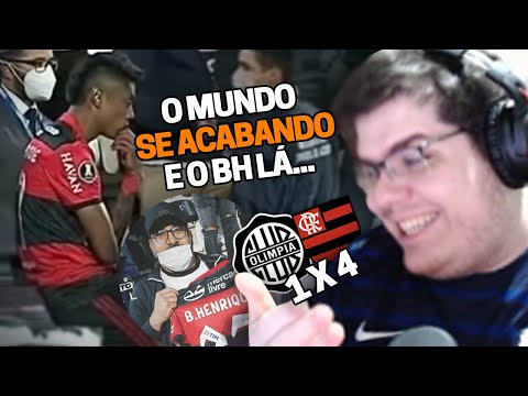 CASIMIRO REAGE A LANCES DE OLIMPIA 1X4 FLAMENGO - LIBERTADORES 2021| Cortes do Casimito