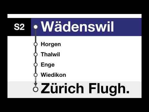 ZVV Ansagen - S2 Zürich Flughafen – Zürich HB – Wädenswil (Bauarbeiten)