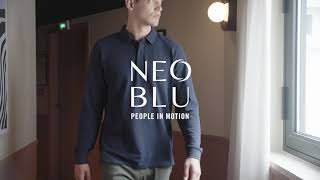 Pánske piqué polo z ťažkej bavlny s dlhým rukávom | NEOBLU | Owen LSL Men, XL, hlboká čierna