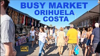 Bustling street market is huge!! Popular with expats and tourists⎮ Orihuela Costa Walking Tour 🇪🇸