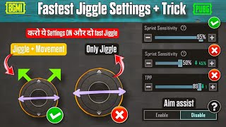 joystick fast movement in BGMI PUBG 🔴 || Fastest Joystick Settings + Tricks | bgmi joystick Size ✅