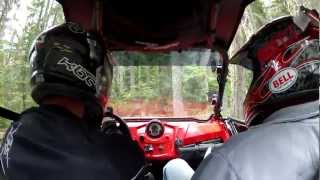 preview picture of video 'stephen and ruben punking the shoestring and kaner flats jeep trail on the RZR-S!'