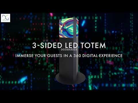 360-Degree LED Digital Totem for Immersive Exhibits