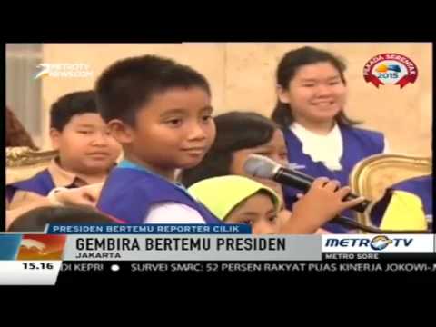 Fayanna dan Reporter Cilik Lain Bertemu Presiden Jokowi
