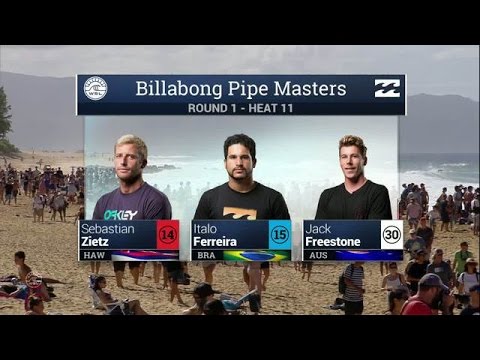 Zietz vs Ferreira vs Freestone - Round One, Heat 11 - 2016 Billabong Pipe Masters