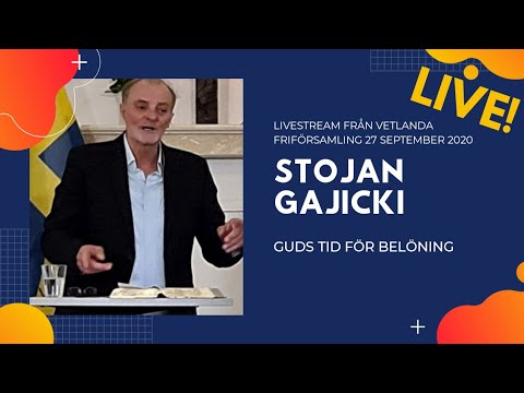LIVE:  Stojan Gajicki - 27 sept 17:30 - Vetlanda Friförsamling