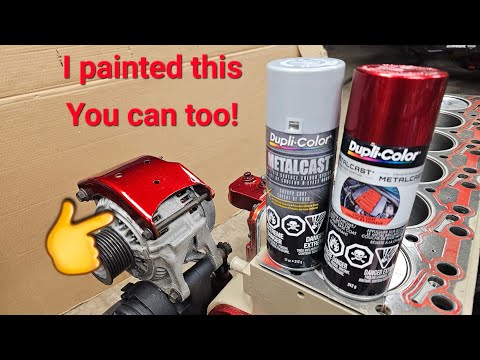 Painting Parts With Dupli-Color Metalcast Spraypaint #spraypaint #automotive #cummins