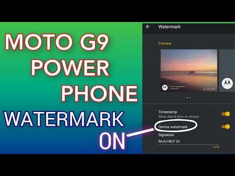 Moto G9 Power Camera watermark setting on.. #motog9powerPhone