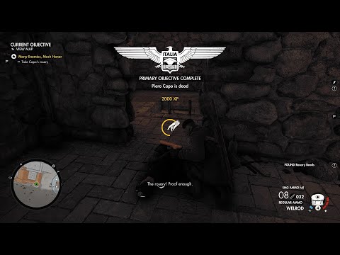 Sniper Elite 4 - Take Capo's rosary Location , Kill Piero Capo , Piero Capo is dead