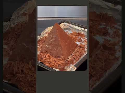A chocolate pyramid for my 60th birthday. This is going on top of the cake my mother is organising.