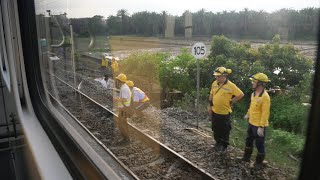 路基流失 2025.7.8 3029次 二水=林內 搶通第一班車 窗景