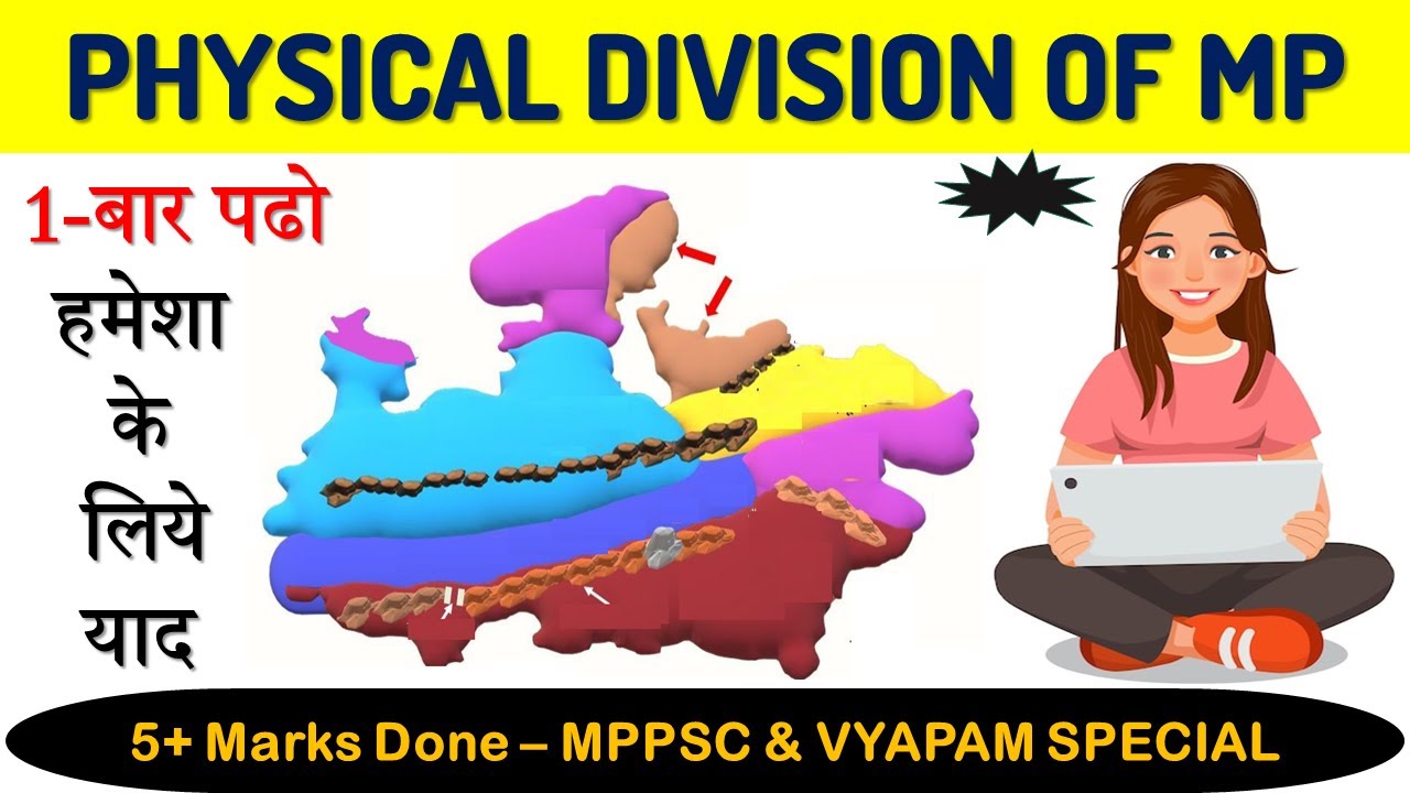 Physical Division Of MP In English || Geographical Division of MP || MPGK For MPPSC VYAPAM
