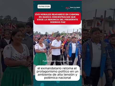 ¡TENSIÓN EN BOLIVIA! Evo Morales REAPARECE en Chimoré y exigen la RENUNCIA de Rodrigo Paz