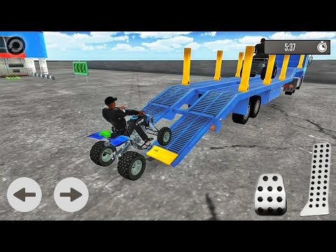 Transporting Quad Bike in Cargo Plane - Police Car Transporter Simulator Gameplay Android