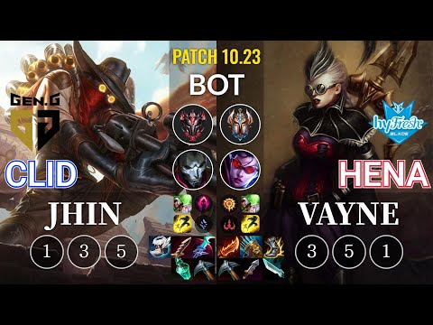 GEN Clid Jhin vs hyF Hena Vayne Bot - KR Patch 10.23