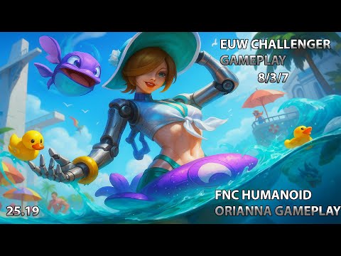 FNC HUMANOID Orianna | EUW Challenger Gameplay | Orianna vs Yasuo| Mid Lane Gameplay | 25.19