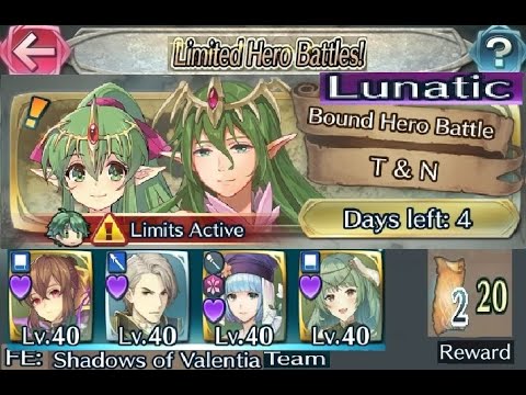 The battle with Limited unit : Vs. Tiki & Nagi - Lunatic (with F2P units No SI but seals)