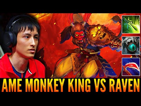 AME With Super Crazy MONKEY KING Gameplay | Intensive Game vs RAVEN Slardar Carry | Dota 2