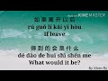 小咪 我走后 Wo Zou Hou 歌词 Lyric Pinyin English Translation