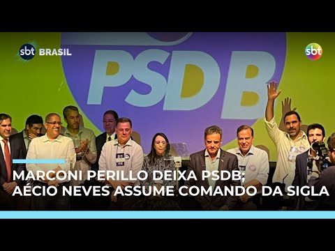 Marconi Perillo deixa PSDB e Aécio Neves assume presidência da sigla | #SBTBrasil