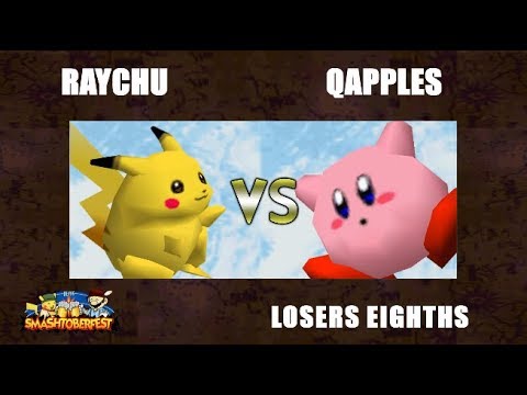 Smashtoberfest Top 8 - Raychu (Pikachu) Vs. Qapples (Kirby) Super Smash Bros - SSB64