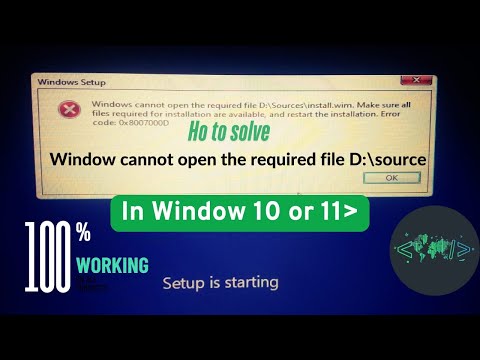 How to Solve “Windows cannot open the required file D:\source…”