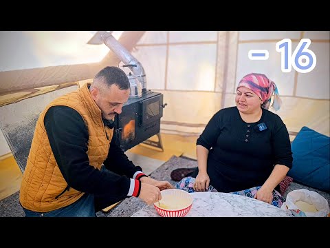 ŞİŞME ÇADIR'DA KAR KAMPI 🥰 @Bizimailekampta 