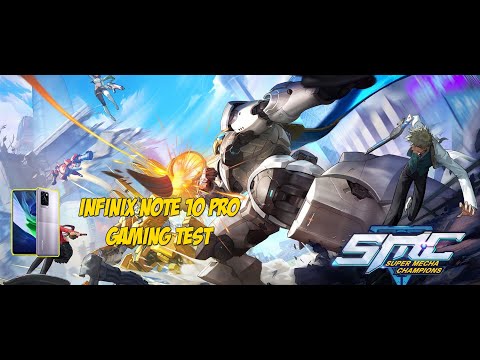 Infinix Note 10 Pro Gaming Test | Super Mecha Champions Gameplay Gelio G95