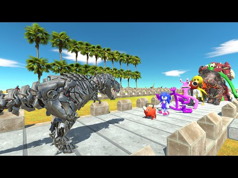 Tek Rek vs Boxy Boo COCONUT DEATH RUN - Animal Revolt Battle Simulator