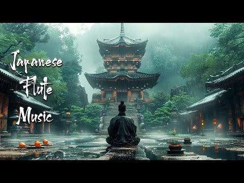 Zen Garden Serenity Rain - Japanese Flute Music for Meditation, Deep Sleep, Healing, Stress Relief