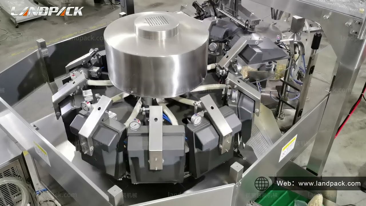 Multifunction Snack Foods Granule Rotary Vacuum Premade Pouch Packing Machine