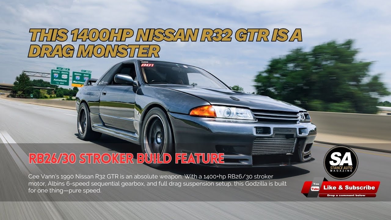 This 1400HP Nissan R32 GTR is a DRAG MONSTER | RB26/30 Stroker Build Feature