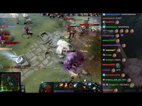 classic Arteezy BABYRAGE at his Yearly Stream