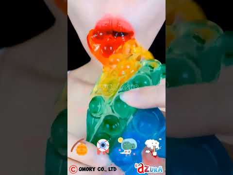 Eating Show with Emoji TikTok - Colors Foods Fast Review - ASMR So Relaxing Sounds