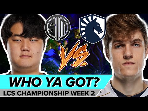 TSM HUNI at his best is BETTER than TL ALPHARI | LCS Championships Week 2 Predictions