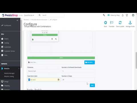 Virtual Products with Combinations Module for Prestashop
