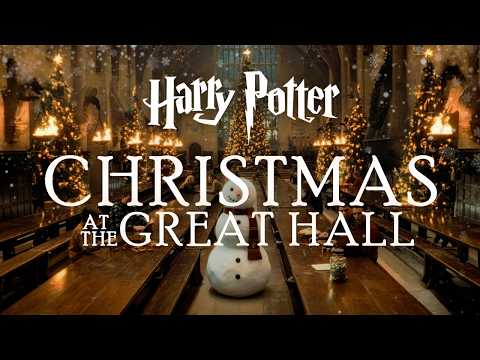 🎄🎁  HOGWARTS CHRISTMAS ·✶· Great Hall Ambience + Harry Potter inspired Music 🎄 Magical Background
