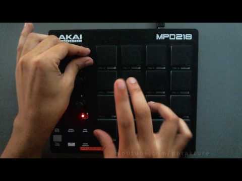 Akai MPD218 Session 1 - Live Hip Hop Finger Drumming