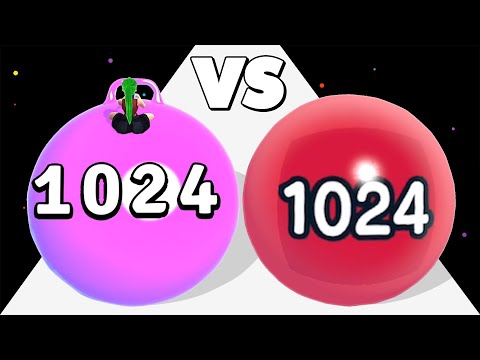 YOGA BALL RUN 2048 (vs) ROLLING BALL Numbers Merge - ASMR Gameplay, Infinity Mode
