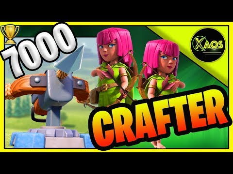 🔷BEST X-BOW LADDER TROPHY PUSH by Crafter ケイン | 7000 Trophies |🔷CLASH ROYALE🔷