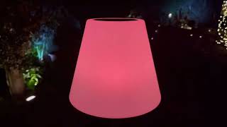 Solar Stehlampe Indoor & Outdoor lampe Dimmbares warmes und RGB Buntes LED Solarlicht