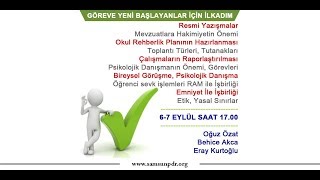 Okul Rehberlik Uygulamaları Temel Eğitimi (Bölüm 1)