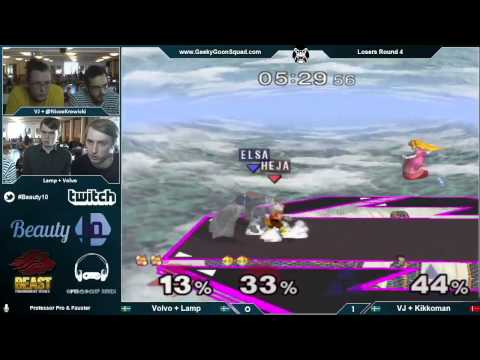 Beauty10 - Volvo + Lamp Vs. VJ + Kikkoman - Losers Round 4 - Melee Doubles