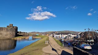 Caerphilly Town Walking Tour | Castle & Town Centre Walking Tour 4K Video | South Wales, UK 🇬🇧