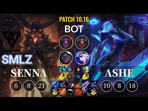 OMG Smlz Senna vs Ashe Bot - KR Patch 10.16